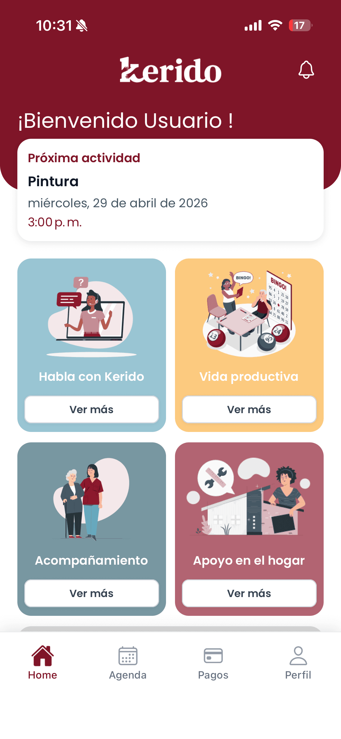 KERIDO App Home